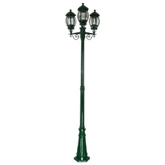 Domus Lighting Exterior Posts Green Domus GT-682 Vienna Triple Head Tall Post Lights-For-You 15941