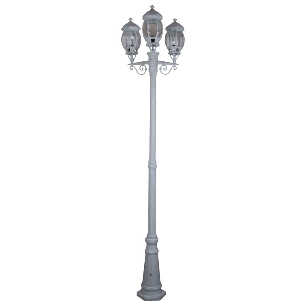 Domus Lighting Exterior Posts White Domus GT-682 Vienna Triple Head Tall Post Lights-For-You 15943