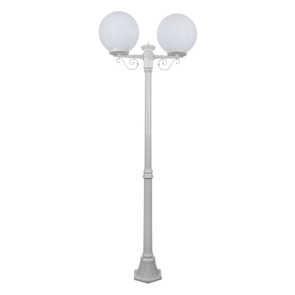 Domus Lighting Exterior Posts White GT-570 Siena - Twin Spheres Medium Exterior Posts Lights-For-You 15661