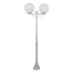 Domus Lighting Exterior Posts White GT-570 Siena - Twin Spheres Medium Exterior Posts Lights-For-You 15661