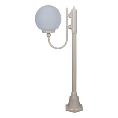 Domus Lighting Exterior Posts GT-607 Lisbon - 30cm Sphere Curved Arm Short Post Light Lights-For-You 15680 9330772156805