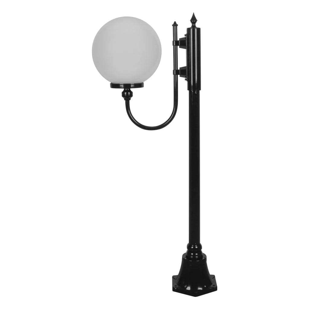 Domus Lighting Exterior Posts GT-607 Lisbon - 30cm Sphere Curved Arm Short Post Light Lights-For-You 15681 9330772156812