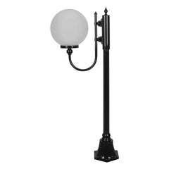 Domus Lighting Exterior Posts GT-607 Lisbon - 30cm Sphere Curved Arm Short Post Light Lights-For-You 15681 9330772156812