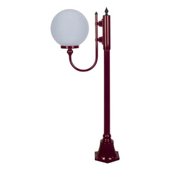 Domus Lighting Exterior Posts GT-607 Lisbon - 30cm Sphere Curved Arm Short Post Light Lights-For-You 15682 9330772156829