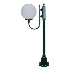 Domus Lighting Exterior Posts GT-607 Lisbon - 30cm Sphere Curved Arm Short Post Light Lights-For-You 15683 9330772156836