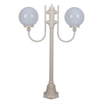 Domus Lighting Exterior Posts GT-608 Lisbon - Twin 25cm Spheres Curved Arms Short Post Light Lights-For-You 15686 9330772156867