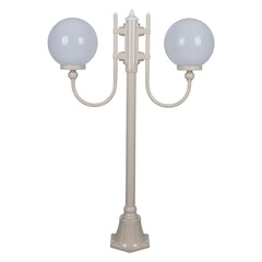 Domus Lighting Exterior Posts GT-608 Lisbon - Twin 25cm Spheres Curved Arms Short Post Light Lights-For-You 15686 9330772156867