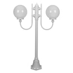 Domus Lighting Exterior Posts GT-608 Lisbon - Twin 25cm Spheres Curved Arms Short Post Light Lights-For-You 15691 9330772156911