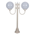 Domus Lighting Exterior Posts GT-609 Lisbon - Twin 30cm Spheres Curved Arms Short Post Light Lights-For-You 15692 9330772156928