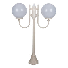 Domus Lighting Exterior Posts GT-609 Lisbon - Twin 30cm Spheres Curved Arms Short Post Light Lights-For-You 15692 9330772156928