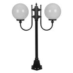 Domus Lighting Exterior Posts GT-609 Lisbon - Twin 30cm Spheres Curved Arms Short Post Light Lights-For-You 15693 9330772156935
