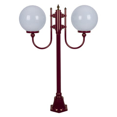 Domus Lighting Exterior Posts GT-609 Lisbon - Twin 30cm Spheres Curved Arms Short Post Light Lights-For-You 15694 9330772156942