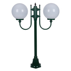 Domus Lighting Exterior Posts GT-609 Lisbon - Twin 30cm Spheres Curved Arms Short Post Light Lights-For-You 15695 9330772156959