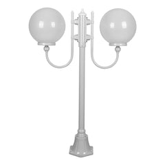 Domus Lighting Exterior Posts GT-609 Lisbon - Twin 30cm Spheres Curved Arms Short Post Light Lights-For-You 15697 9330772156973