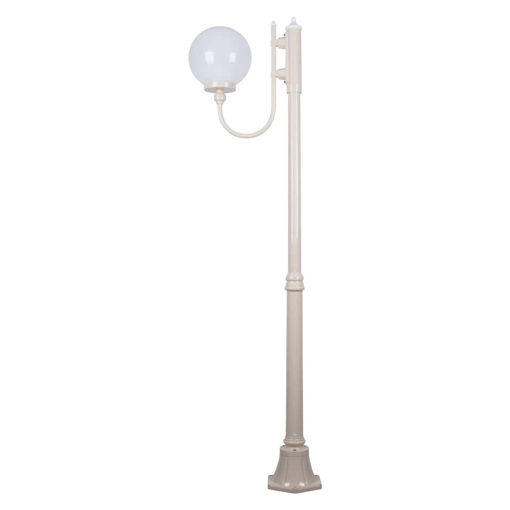 Domus Lighting Exterior Posts GT-612 Lisbon - 25cm Sphere Curved Arm Medium Post Light Lights-For-You 15698 9330772156980