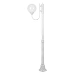 Domus Lighting Exterior Posts GT-612 Lisbon - 25cm Sphere Curved Arm Medium Post Light Lights-For-You 15703 9330772157031