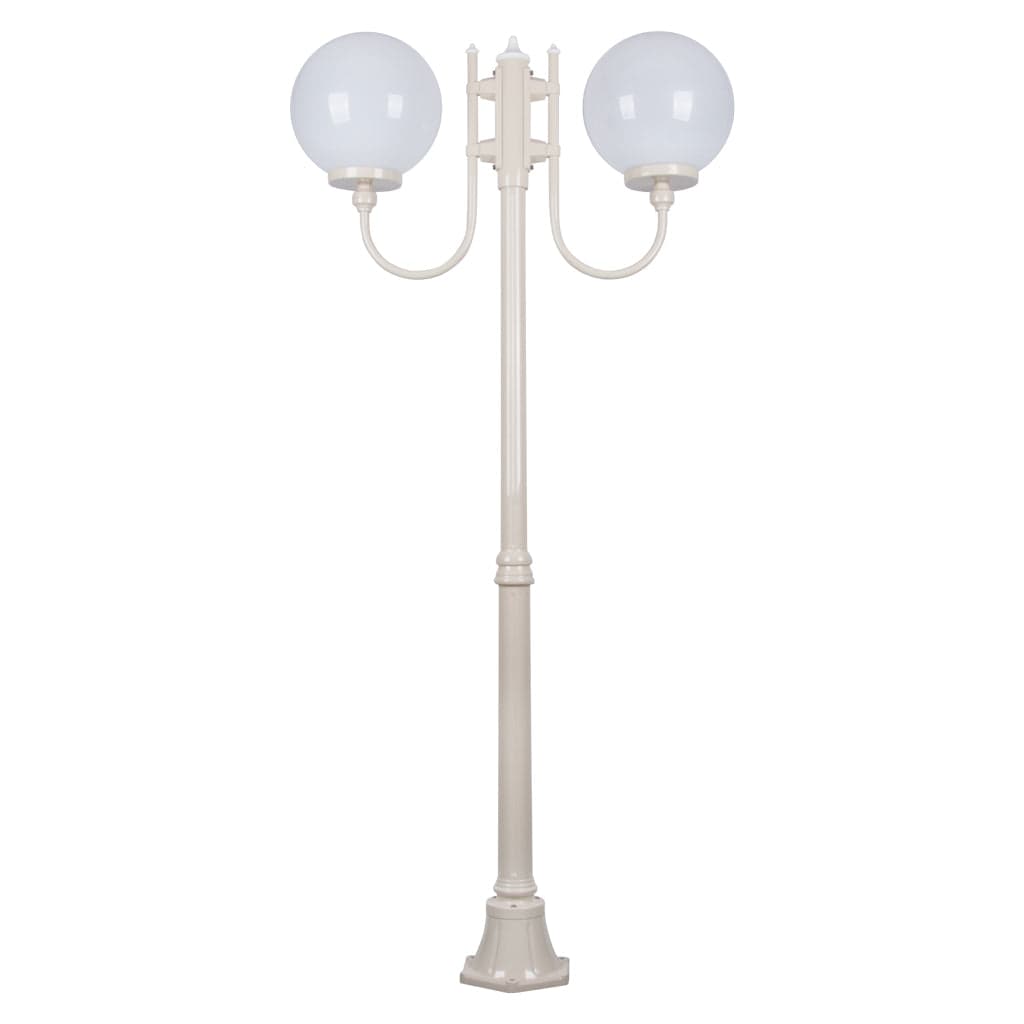 Domus Lighting Exterior Posts GT-615 Lisbon Twin Sphere Curved Post Light Lights-For-You 15716 9330772157161