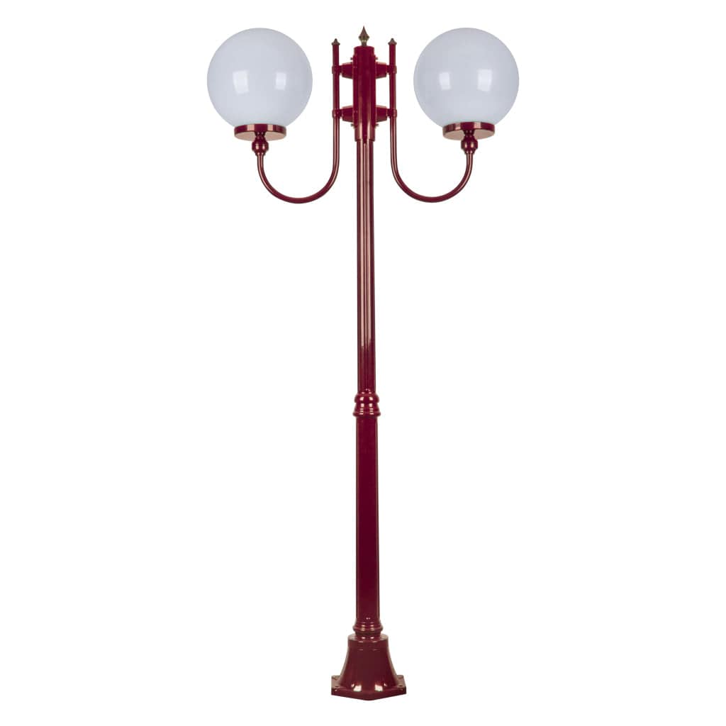 Domus Lighting Exterior Posts GT-615 Lisbon Twin Sphere Curved Post Light Lights-For-You 15718 9330772157185