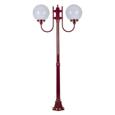 Domus Lighting Exterior Posts GT-615 Lisbon Twin Sphere Curved Post Light Lights-For-You 15718 9330772157185