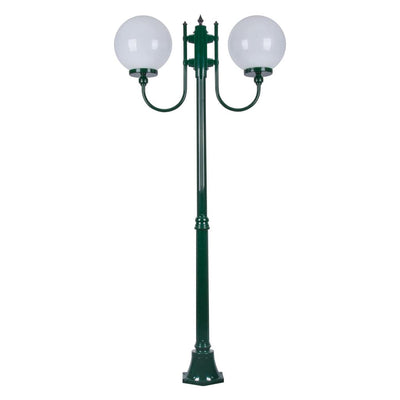 Domus Lighting Exterior Posts GT-615 Lisbon Twin Sphere Curved Post Light Lights-For-You 15719 9330772157192