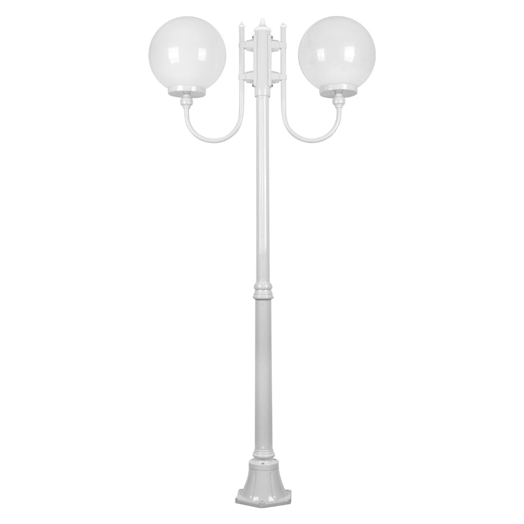 Domus Lighting Exterior Posts GT-615 Lisbon Twin Sphere Curved Post Light Lights-For-You 15721 9330772157215