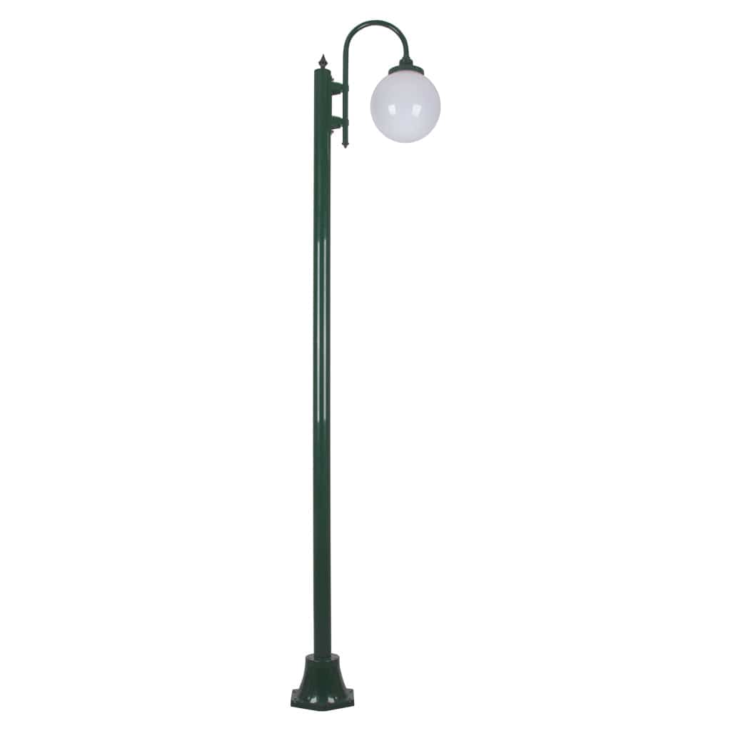 Domus Lighting Exterior Posts LISBON 1LT 2.4M 250MM OPAL POSTLIGHT Lights-For-You 15785 9330772157857