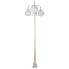 Domus Lighting Exterior Posts LISBON 3LT 2.4M 250MM OPAL POSTLIGHT Lights-For-You 15794 9330772157949