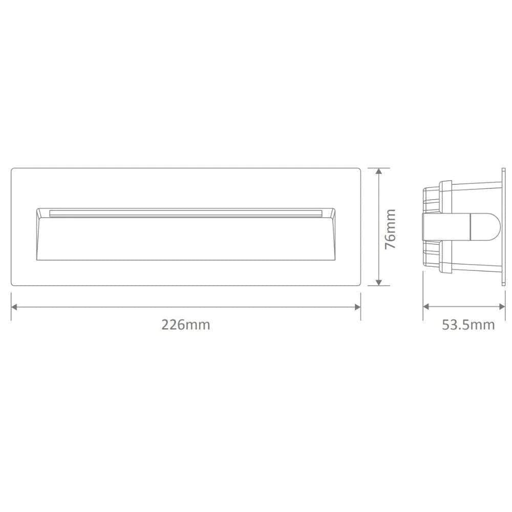 Domus Lighting Exterior Step Lights ZAC-8-8W Exterior Recessed Step Light 12v Lights-For-You