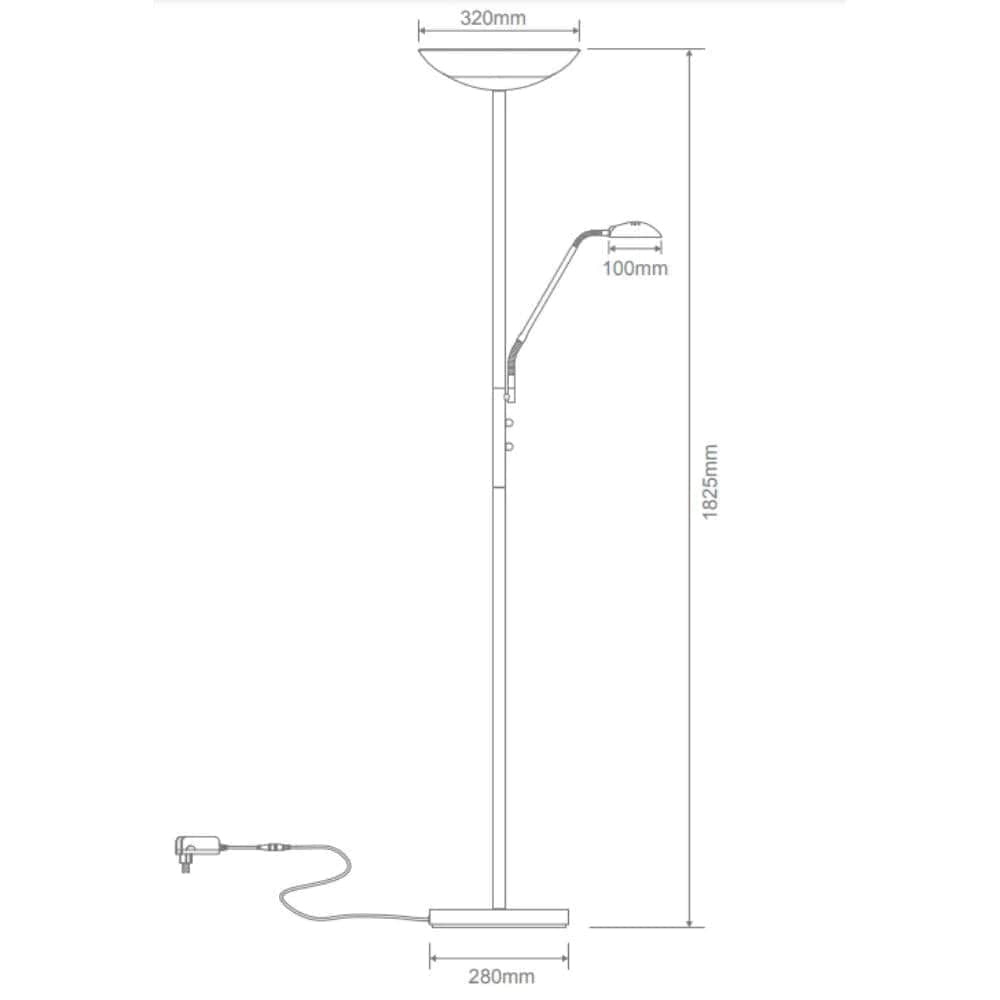 Domus Lighting Floor Lamps Dimmable Led Mother & Child Uplighter Floor Lamp 240V - 3000K By Domus Lighting Lights-For-You