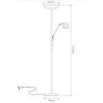 Domus Lighting Floor Lamps Dimmable Led Mother & Child Uplighter Floor Lamp 240V - 3000K By Domus Lighting Lights-For-You