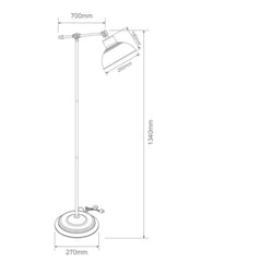 Domus Lighting Floor Lamps Tinley-Fl Floor Lamp 1 Xe27 240V By Domus Lighting Lights-For-You