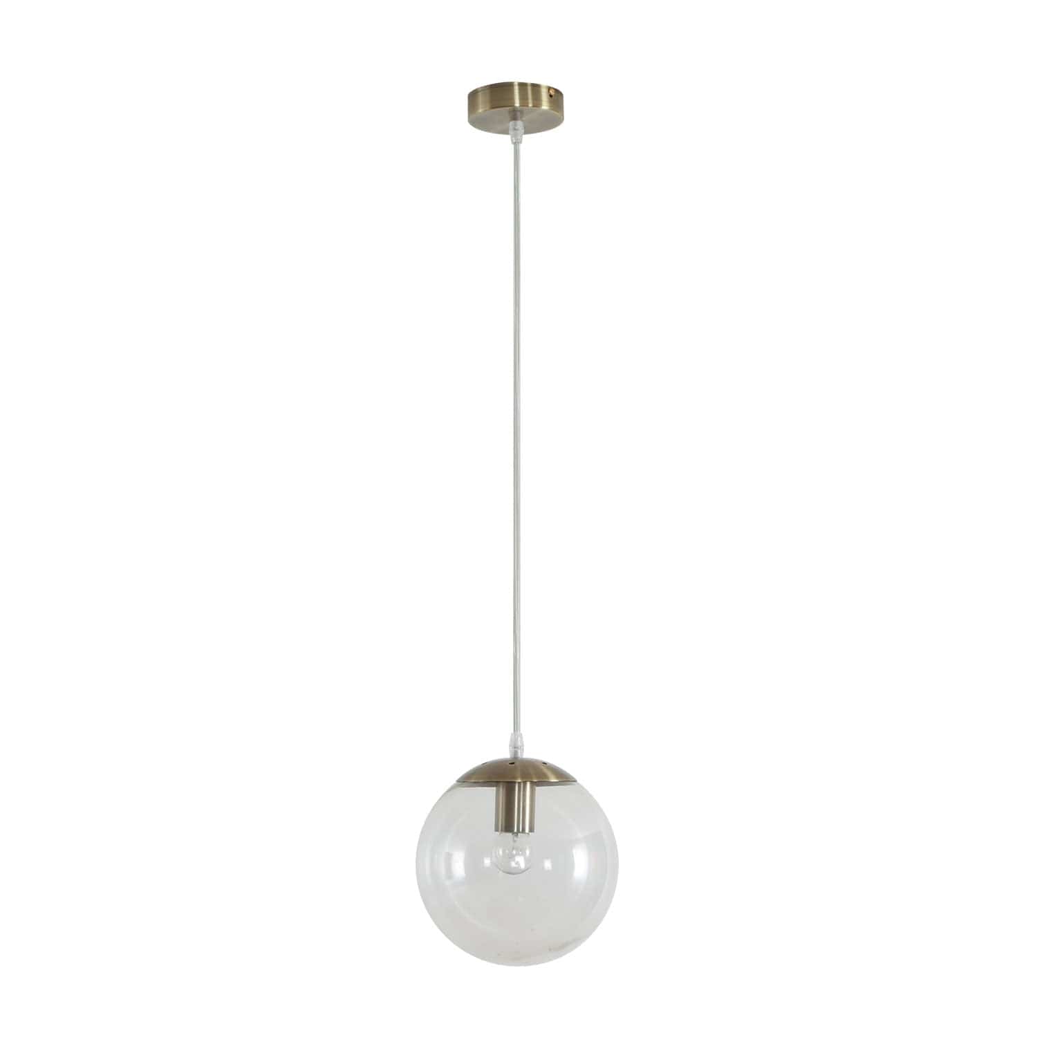 Domus Lighting Indoor Pendants 200mm / Clear / Antique Brass BUBBLE - 200/250/300 Glass Pendant Lights-For-You 31456