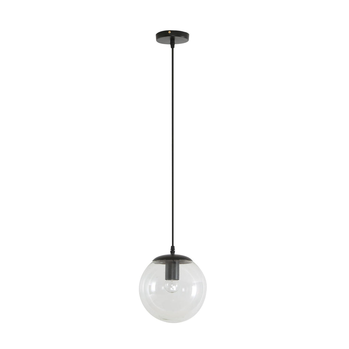 Domus Lighting Indoor Pendants 200mm / Clear / Black BUBBLE - 200/250/300 Glass Pendant Lights-For-You 31450