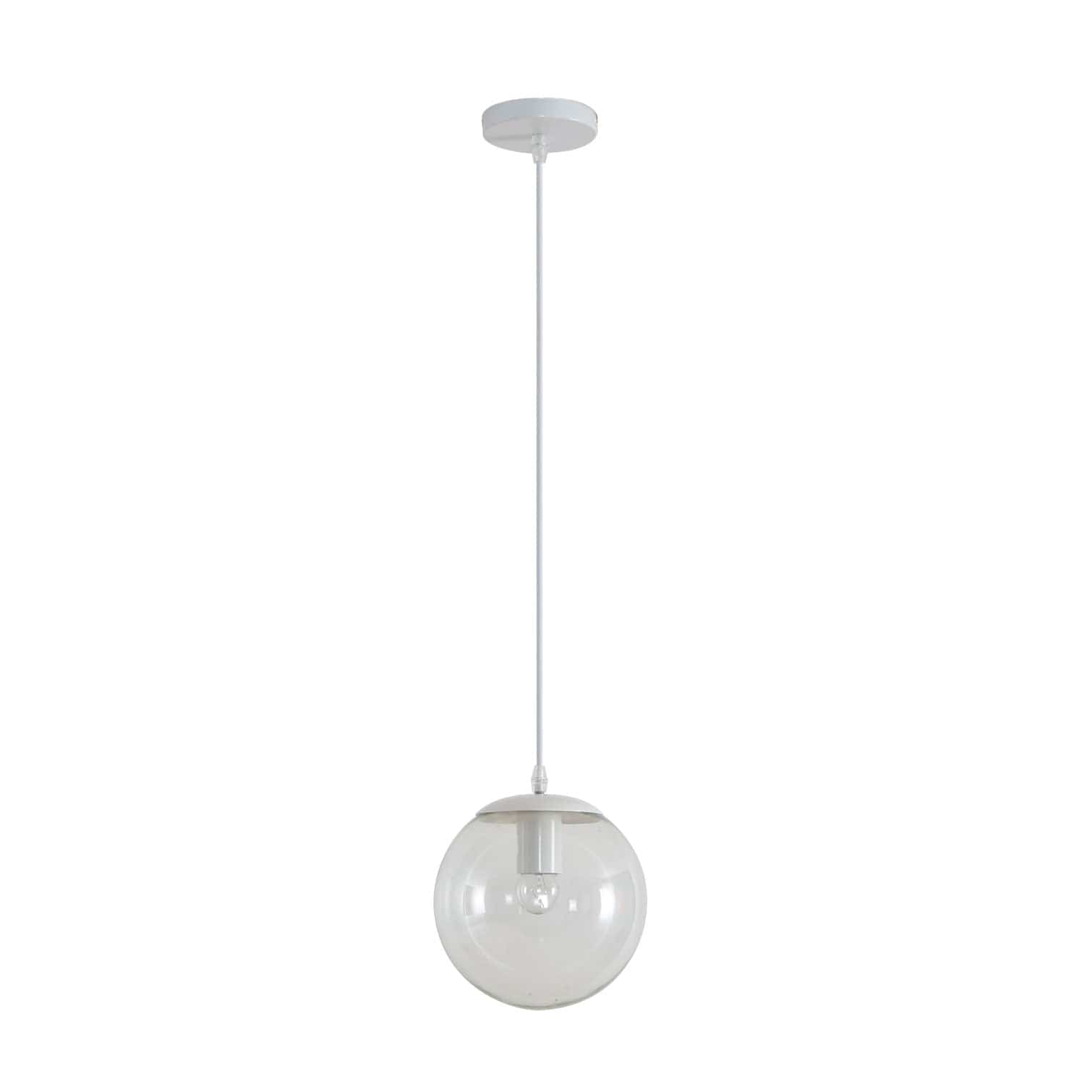 Domus Lighting Indoor Pendants 200mm / Clear / White BUBBLE - 200/250/300 Glass Pendant Lights-For-You 31451
