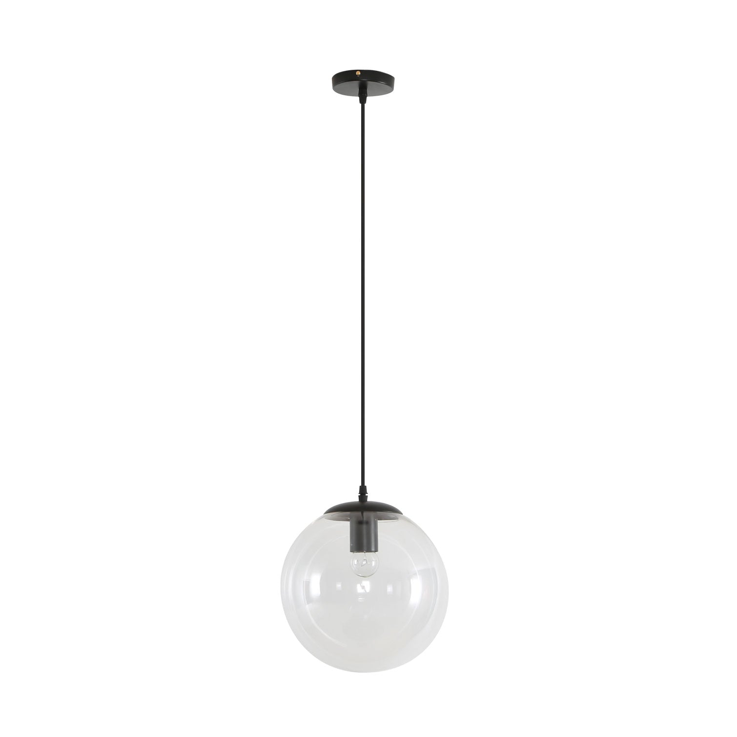 Domus Lighting Indoor Pendants 250mm / Clear / Black BUBBLE - 200/250/300 Glass Pendant Lights-For-You 31464