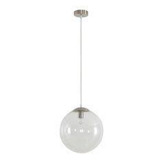Domus Lighting Indoor Pendants 300mm / Clear / Stain Chrome BUBBLE - 200/250/300 Glass Pendant Lights-For-You 31481