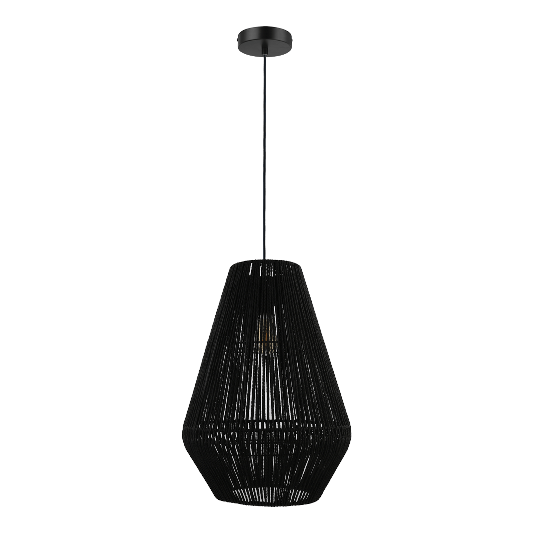 Domus Lighting Indoor Pendants Large / Black CARTER-PDT - Paper Rope Pendant Lights-For-You 23144