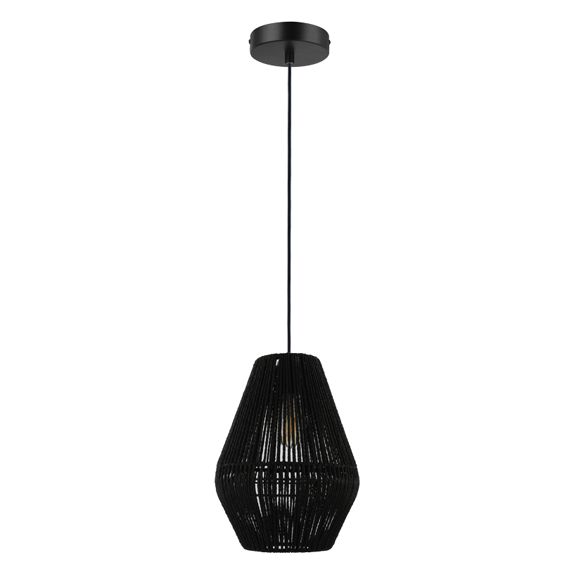 Domus Lighting Indoor Pendants Medium / Black CARTER-PDT - Paper Rope Pendant Lights-For-You 23142