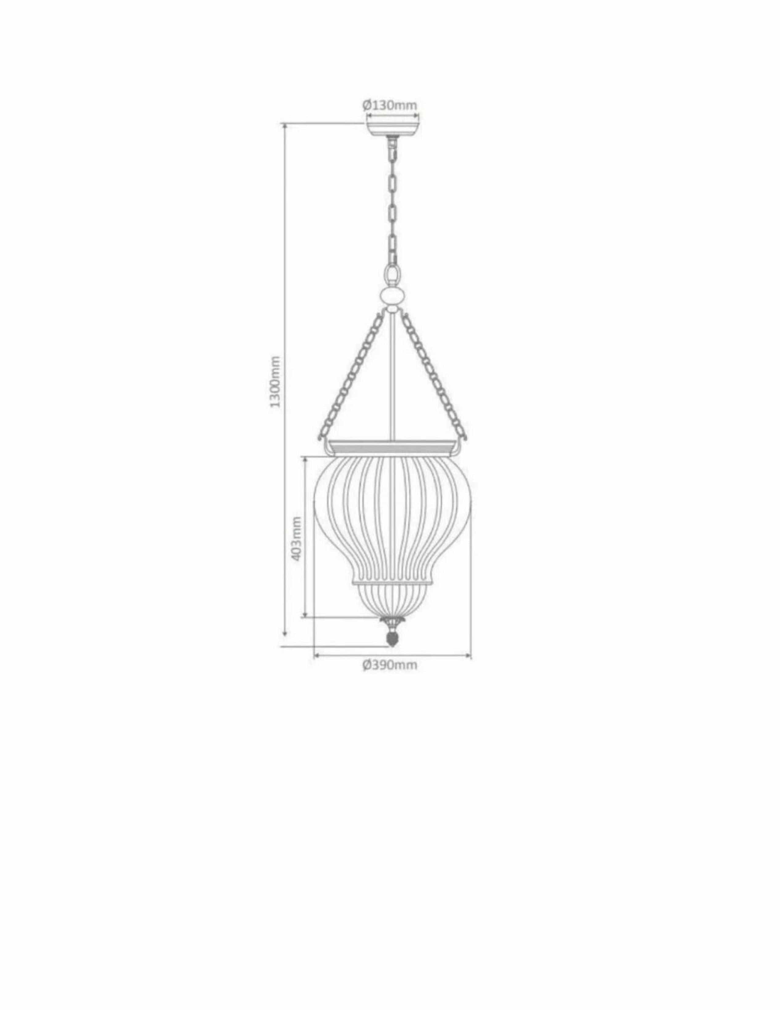 Domus Lighting Indoor Pendants DIANA - 3 Light Lantern Pendant Lights-For-You 31323 9330772313239