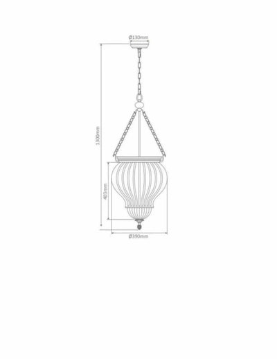 Domus Lighting Indoor Pendants DIANA - 3 Light Lantern Pendant Lights-For-You 31323 9330772313239