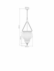 Domus Lighting Indoor Pendants DIANA - 3 Light Lantern Pendant Lights-For-You 31323 9330772313239