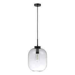 Domus Lighting Indoor Pendants BLACK / CLEAR DOMUS FLAUNT GLASS PENDANT E27 Lights-For-You 22738