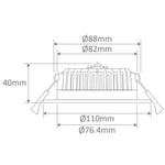 Domus Lighting LED Downlights Boost-10 - 10W Colour Switchable Led Downlight Ip54 240V - Trio Lights-For-You