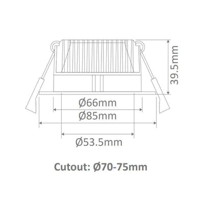 Domus Lighting LED Downlights Domus Deco-8 - Round 8W Colour Switchable Led Downlight Ip44 240V - Trio Lights-For-You
