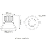 Domus Lighting LED Downlights Domus Deep-13-Trio - 13W Led Tri-Colour Dimmable Deepset Tiltable Led Downlight 240V Lights-For-You