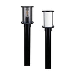 Domus Lighting Lighting Domus BL-400-1M-KIT - Cylindrical Bollard Head 1M Kit Garden Light Black - Clear/Frost Lights-For-You