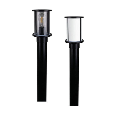 Domus Lighting Lighting Domus BL-400-1M-KIT - Cylindrical Bollard Head 1M Kit Garden Light Black - Clear/Frost Lights-For-You