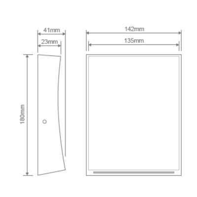 Domus Lighting Lighting Domus DENT-1-WB - 6W LED Tri-Colour Down Facing Modern Exterior Wall Light IP54 Lights-For-You