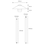 Domus Lighting Lighting Domus DUSK-PATH-L - 4W 12V DC LED Tri-Colour G4 Replaceable Exterior Large Hooded Spike Path Light IP65 Solid Brass - DRIVER REQUIRED Lights-For-You