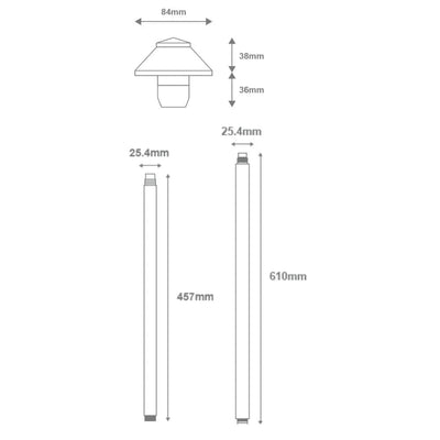 Domus Lighting Lighting Domus DUSK-PATH-S - 4W 12V DC LED Tri-Colour G4 Replaceable Exterior Small Hooded Spike Path Light IP65 Solid Brass - DRIVER REQUIRED Lights-For-You
